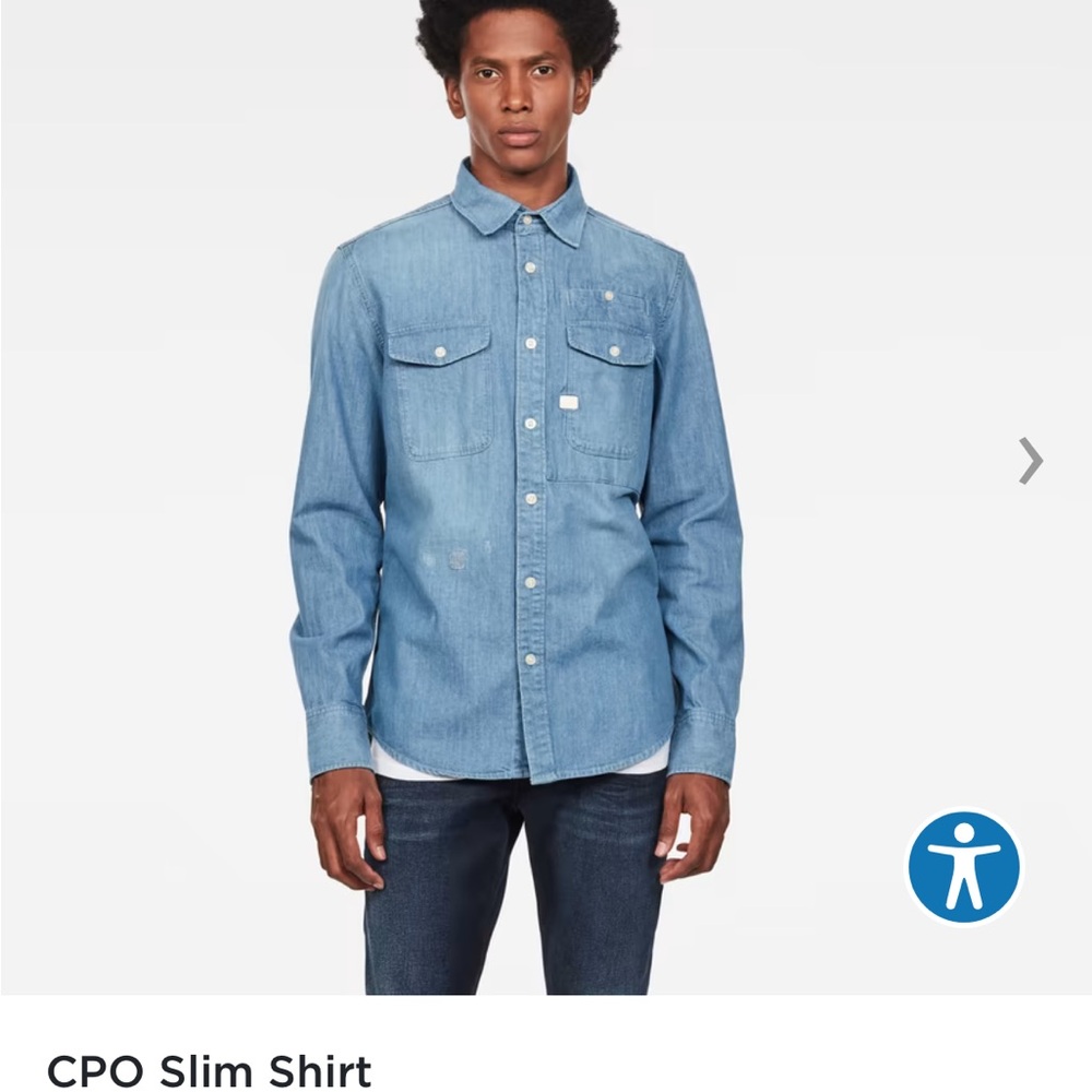 G-Star Blue Casual Button Down Shirt